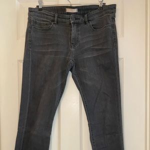 Grey/Black Uniqlo slim fit tapered leg straight jeans